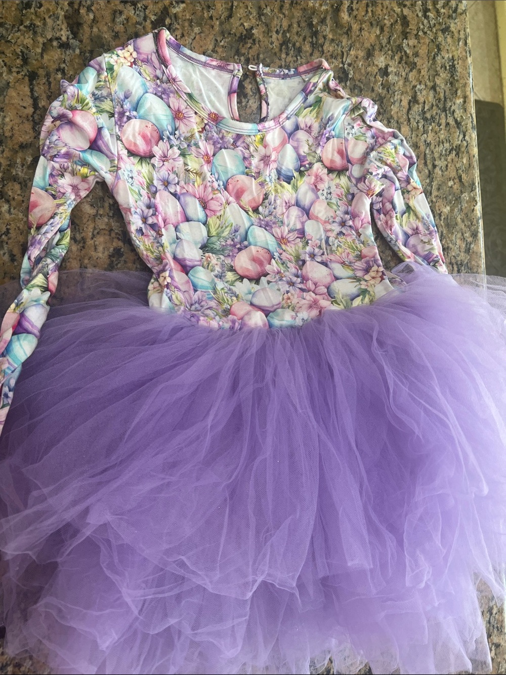 Bums and roses Easter tutu dress girls size 9/10